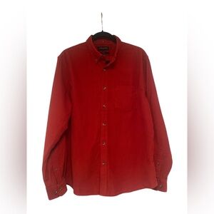 Banana Republic Men's Vibrant Red Corduroy Shirt GUC L
